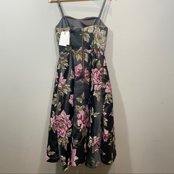 NEW Ted Baker Floral Jacquard Midi Dress - Picture 6 of 16